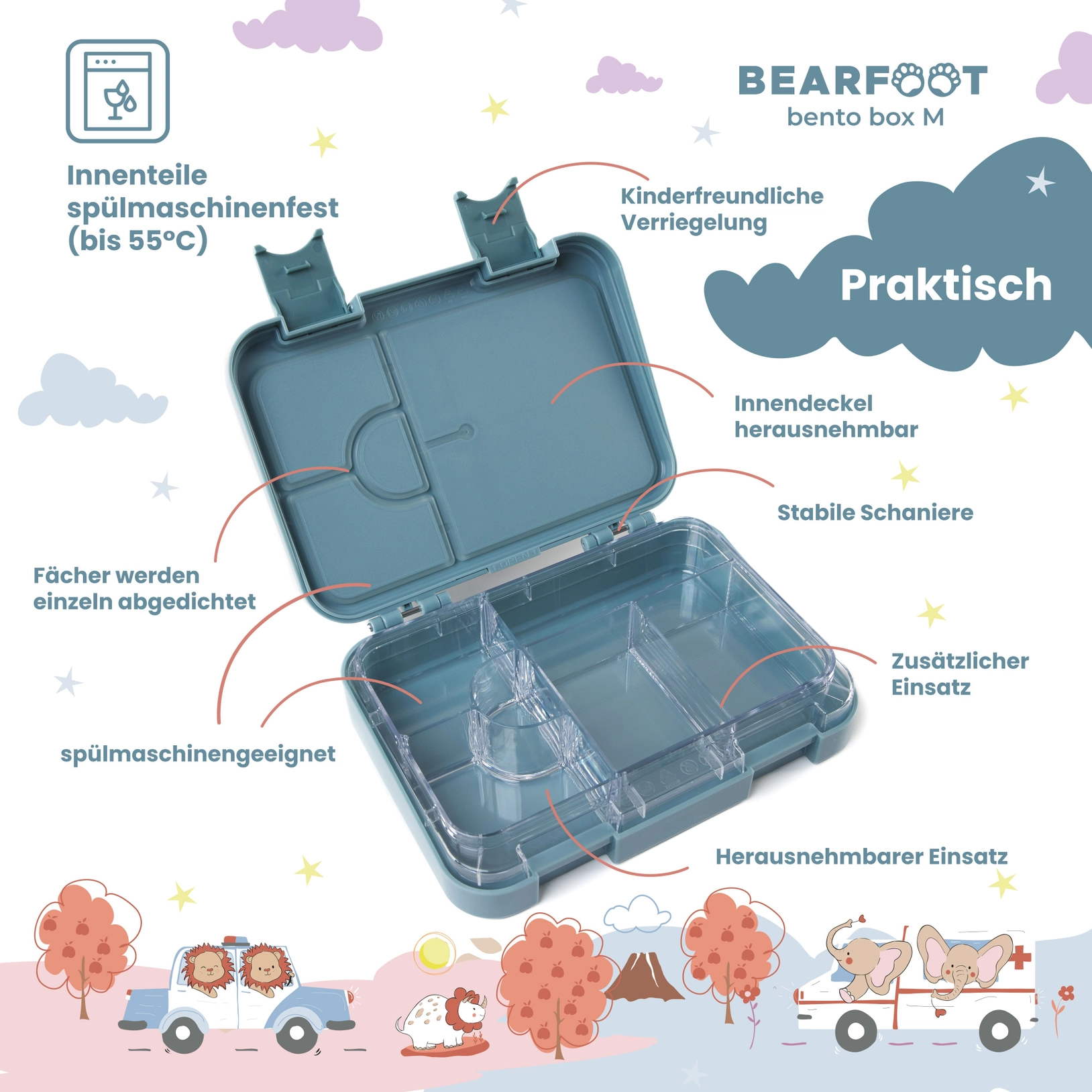 Bento Box Bento Box - 950ml - Mono - Imagen 3