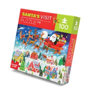 100 Pc Puzzles/visita de Papá Noel - 5y+