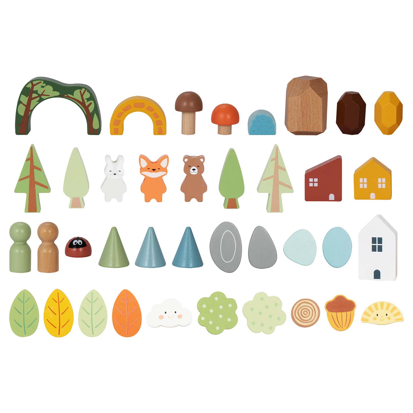 Set de figuras de madera Montessori «El set del bosque» - Imagen 2
