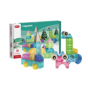 Juego de Construcción Magnético con Bloques Transparentes – 22 Piezas