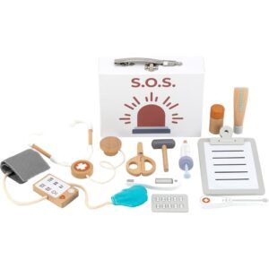 Juego médico de madera con estuche
