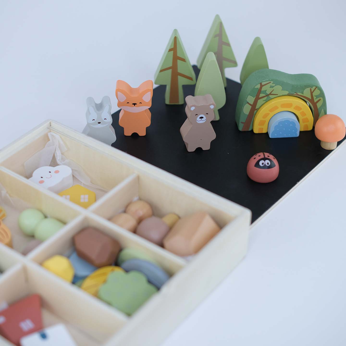 Set de figuras de madera Montessori «El set del bosque» - Imagen 6