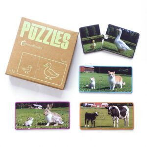 NWB - Puzzles Animales de granja y sus crías