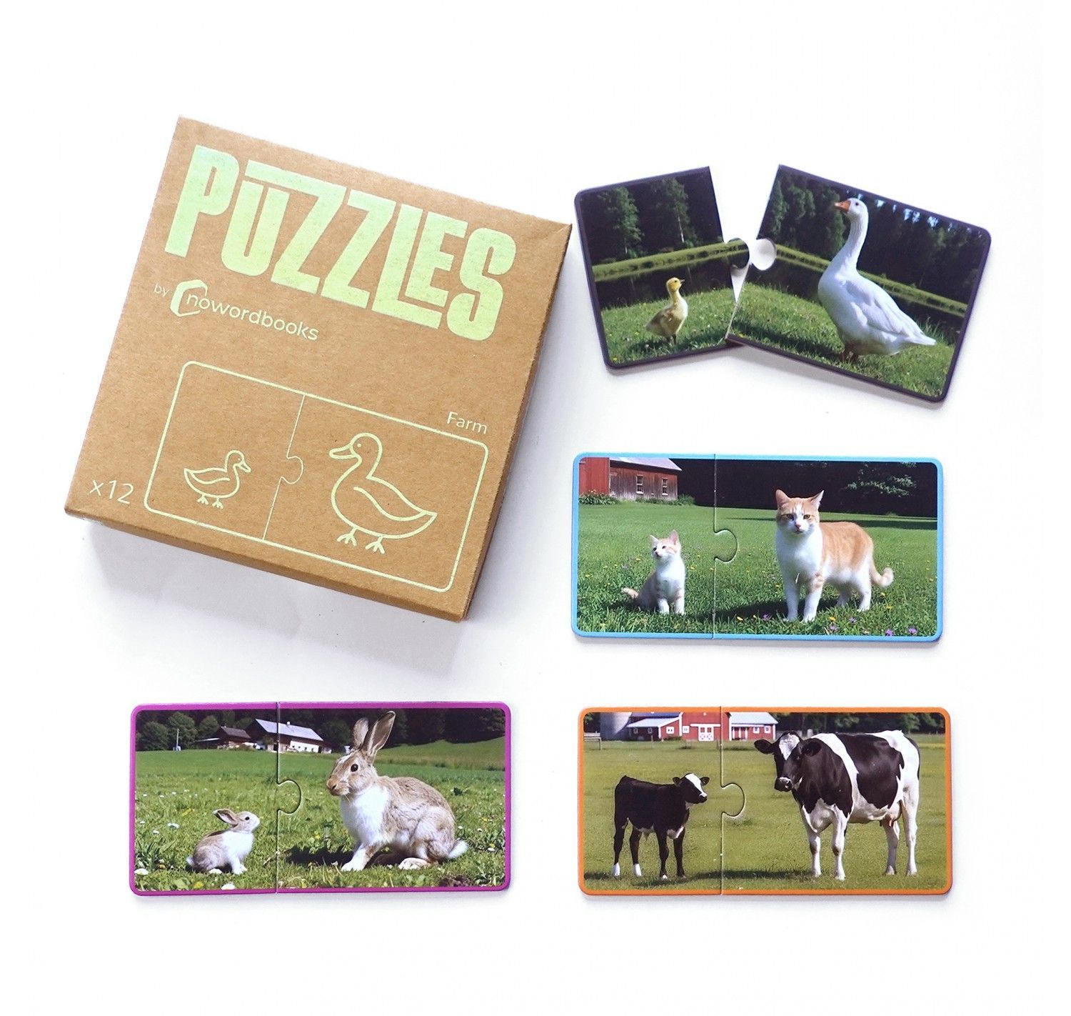 NWB - Puzzles Animales de granja y sus crías